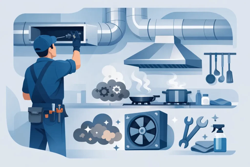 Mantenimiento ductos cocina sin fallas