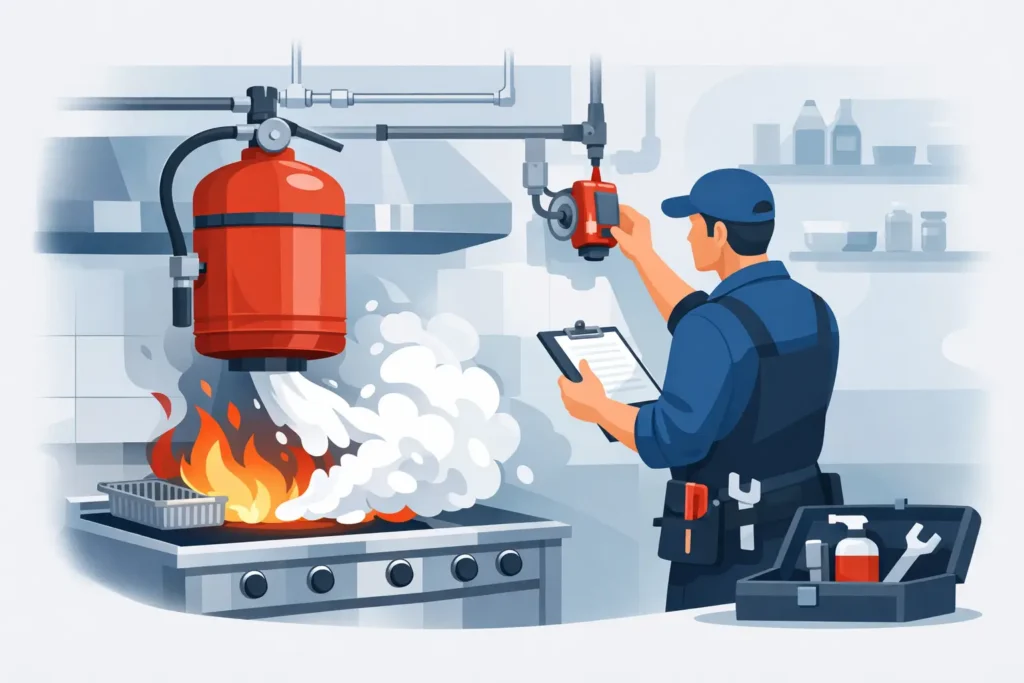 Wet Chemical Fire Suppression System Service