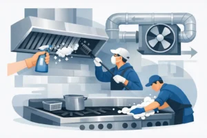 Limpieza campanas y ductos cocina comercial