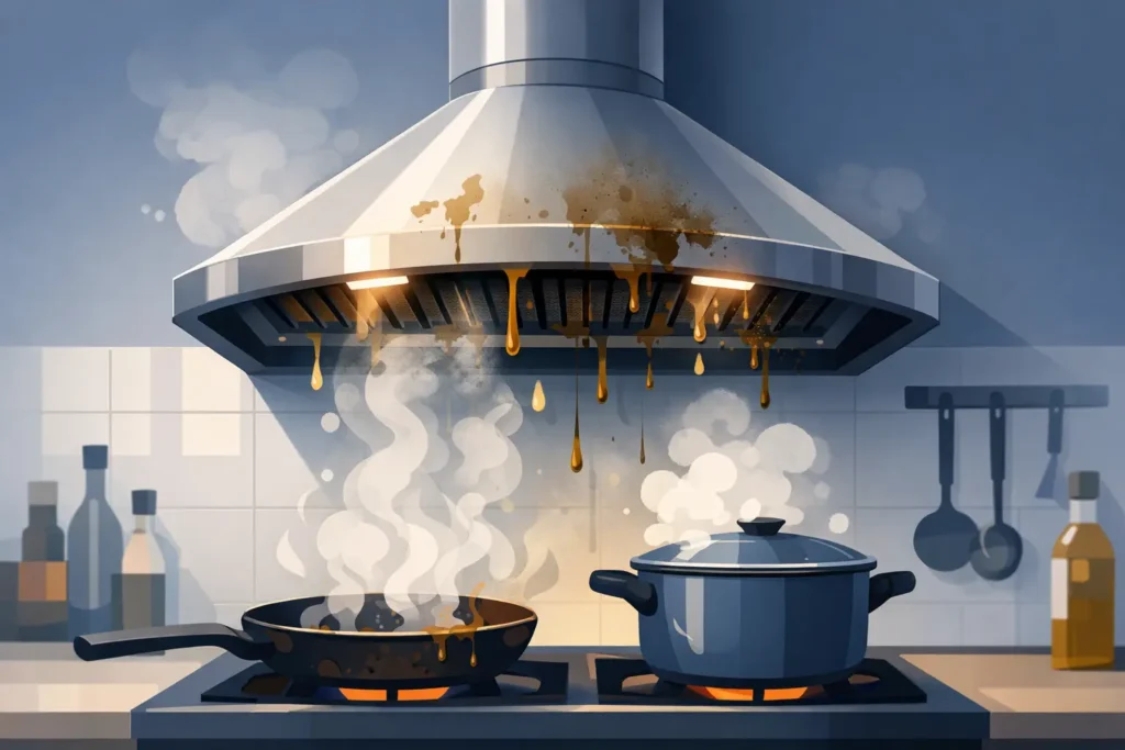 Campana sucia: riesgos reales en cocina