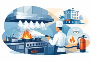 Guía de supresión en cocina de hotel
